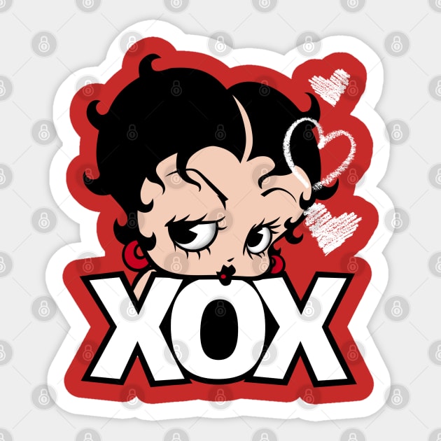 BETTY BOOP - Hugs & Kisses Sticker by KERZILLA